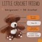 Little Crochet Friend Animals Crochet Kit, Bear, 8", Complete Kit, Learn to Animal Starter Kit for All Ages, Includes Instructions, DIY Amigurumi Kits